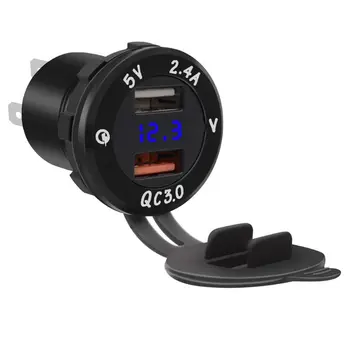 NEW Universal 12V 24V 2 Port USB QC 3.0 Dual USB Car Fast Charger 5V 2.4A Output With LED Voltmeter Power Adapter
NEW Universal 12V 24V 2 Port USB QC 3.0 Dual USB Car Fast Charger 5V 2.4A Output With LED Voltmeter Power Adapter