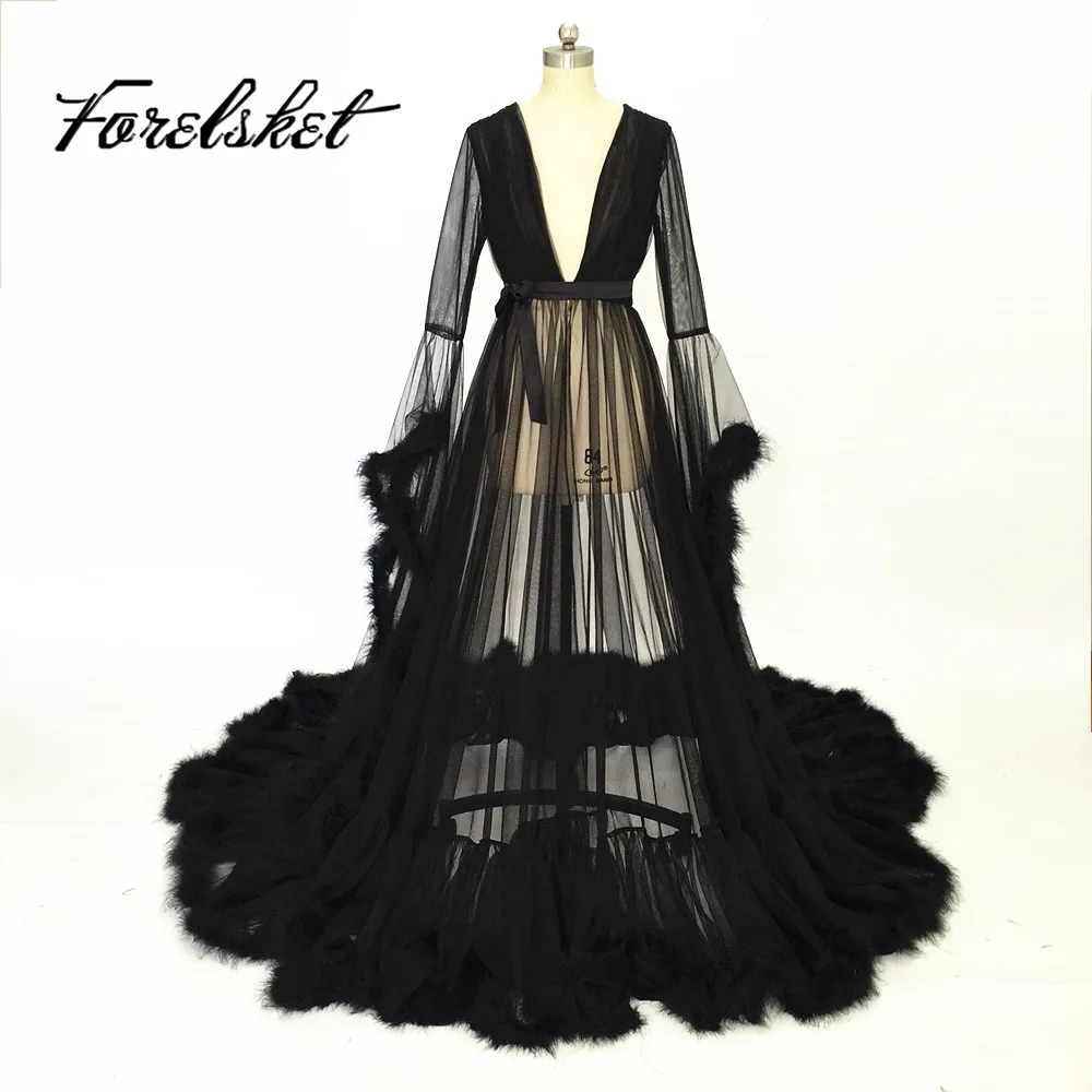 Robe de soiree longue 2019 New Sexy Black Evening Dresses V Neck Long Prom Dresses for party formal gowns Bathrobe with Sleeves
Robe de soiree longue 2019 New Sexy Black Evening Dresses V Neck Long Prom Dresses for party formal gowns Bathrobe with Sleeves
