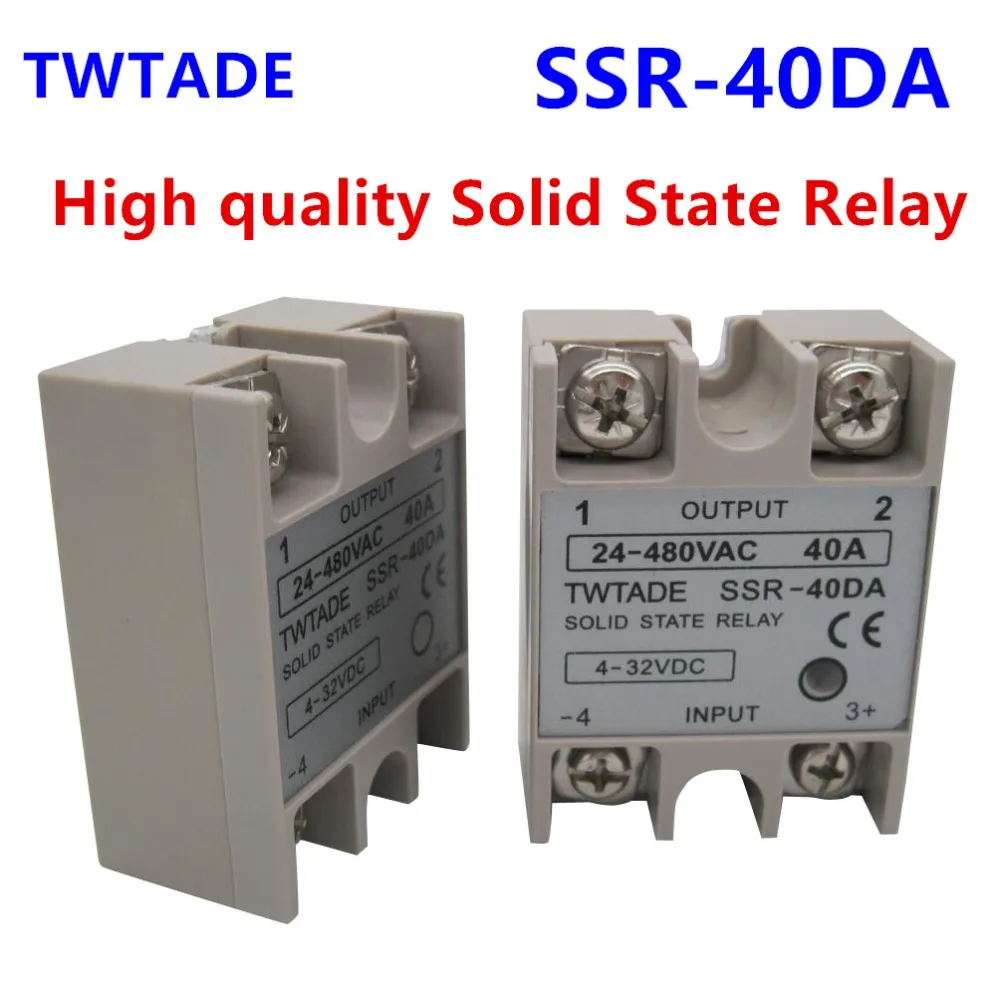 TWTADE/ High-quality Single Phase Solid State Relay SSR-40DA 40A Module 3-32V DC To 24-480V AC SSR-40 DA SSR 40A
TWTADE/ High-quality Single Phase Solid State Relay SSR-40DA 40A Module 3-32V DC To 24-480V AC SSR-40 DA SSR 40A