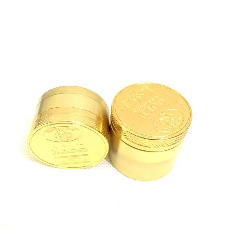 

New Type 3layers 4layers Gold Color Herb Grinder Weed Tobacco Cigarette Smoke Crusher for Hookah Shisha Glass Bong Water Pipe