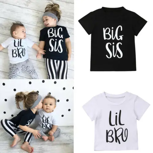 Family Matching Summer Casual Cloth Letter Print T-shirt Big Sister and Littler Brother Boy Girl Cotton Tops Hot Simple Style
Family Matching Summer Casual Cloth Letter Print T-shirt Big Sister and Littler Brother Boy Girl Cotton Tops Hot Simple Style