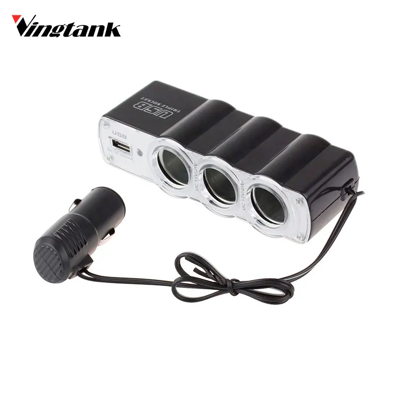 1 to 3 Car Cigarette Lighter Splitter Hub Socket with USB Charger Adaptor DC 12-24V Car Auto Power Adapter lighter
1 to 3 Car Cigarette Lighter Splitter Hub Socket with USB Charger Adaptor DC 12-24V Car Auto Power Adapter lighter