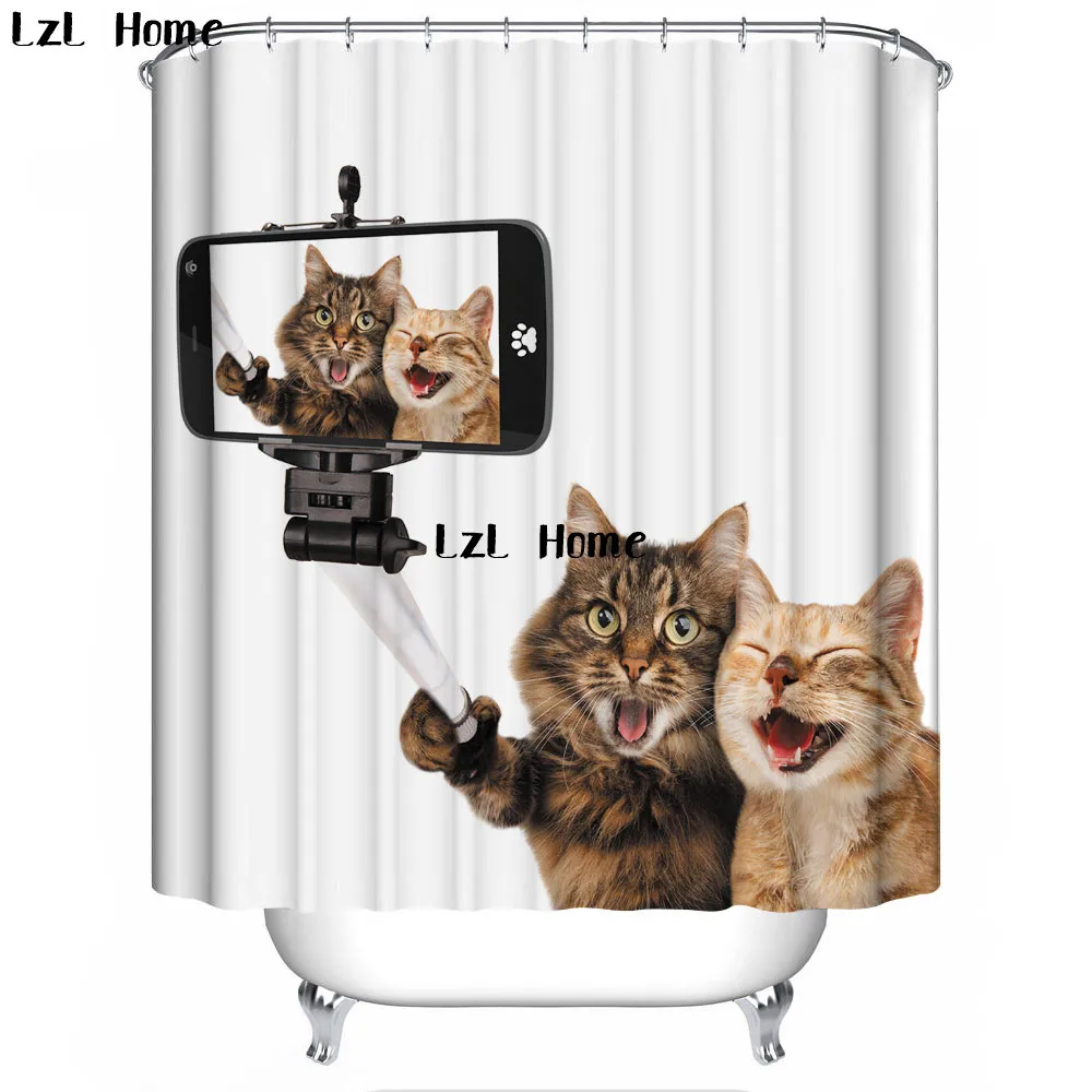 LzL Home 3D Cute Cartoon Cat Shower Curtain Bathroom Waterproof Mildewproof Polyester Fabric With 12 Hooks Multi-size Curtains
LzL Home 3D Cute Cartoon Cat Shower Curtain Bathroom Waterproof Mildewproof Polyester Fabric With 12 Hooks Multi-size Curtains