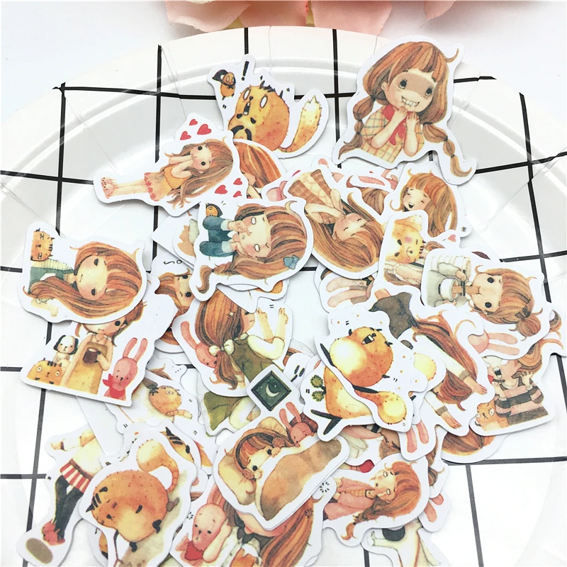 39pcs 1 Bag Lovely Creative Cartoon Japanese type Cute Girl Adhesive Scrapbooking DIY
39pcs 1 Bag Lovely Creative Cartoon Japanese type Cute Girl Adhesive Scrapbooking DIY