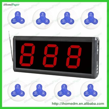 Display receiver wireless paging system 1display+10buttons 3 keys transmitter table service call bell
Display receiver wireless paging system 1display+10buttons 3 keys transmitter table service call bell