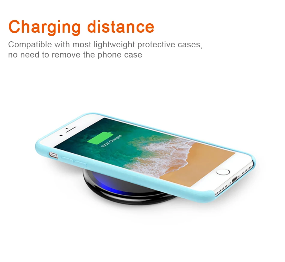 !ACCEZZ Qi Wireless Charge 10W Charging Pad For Samsung S8 S9 Plus Xiaomi MIX 2S 7.5W Fast Charger For iPhone X XS MAX XR 8 Plus (6)