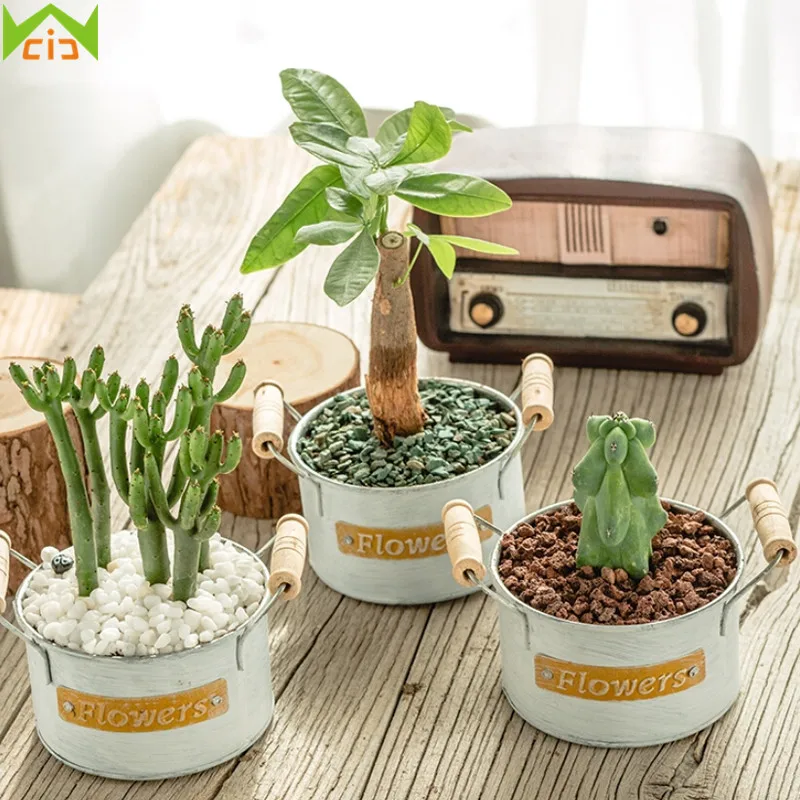 WCIC Decorative Garden Pots Planters Vintage Tinplate Metal Flower Pot Balcony Succulent Nursery Pots Home Table Iron Flowerpot
WCIC Decorative Garden Pots Planters Vintage Tinplate Metal Flower Pot Balcony Succulent Nursery Pots Home Table Iron Flowerpot