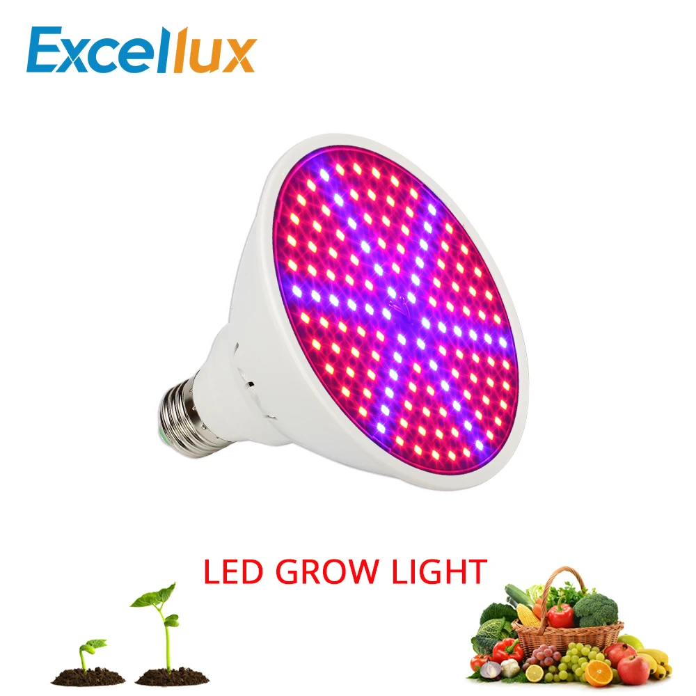 126LEDs 8W LED Grow Lights E27 Full Spectrum Lamp For Flowers Hydroponic System Plant Light Indoor Plants 85-265V grow led | Освещение
