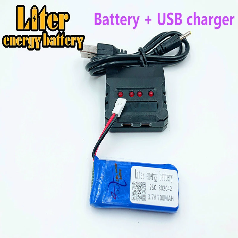3.7V 700mAh 802042 Lipo Battery with USB charger JJRC H37 H31 Eachine E50 RC drone parts quadcopter
3.7V 700mAh 802042 Lipo Battery with USB charger JJRC H37 H31 Eachine E50 RC drone parts quadcopter