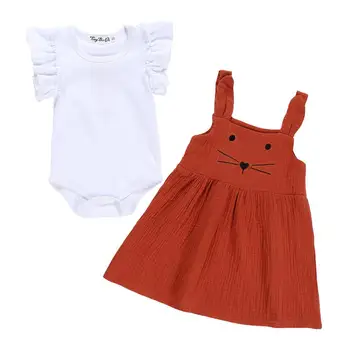 Newborn Infant Girls Dresses Sets Summer Baby Girl Clothes Ruffle Romper Tops+Cute Strap Dress 2pcs Outfits Girl clothing suit
Newborn Infant Girls Dresses Sets Summer Baby Girl Clothes Ruffle Romper Tops+Cute Strap Dress 2pcs Outfits Girl clothing suit