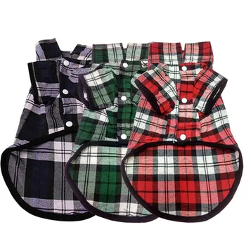 Pet Dog Fashion Plaid Soft Cotton Summer Shirt Black Green Red Clothing for Small Dogs DC722 
Pet Dog Fashion Plaid Soft Cotton Summer Shirt Black Green Red Clothing for Small Dogs DC722