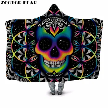 Colorful Skull 3D Printed Plush Hooded Blanket for Adult Youth Warm Wearable Couch Fleece Throw Blanket Home Office Washable New
Colorful Skull 3D Printed Plush Hooded Blanket for Adult Youth Warm Wearable Couch Fleece Throw Blanket Home Office Washable New