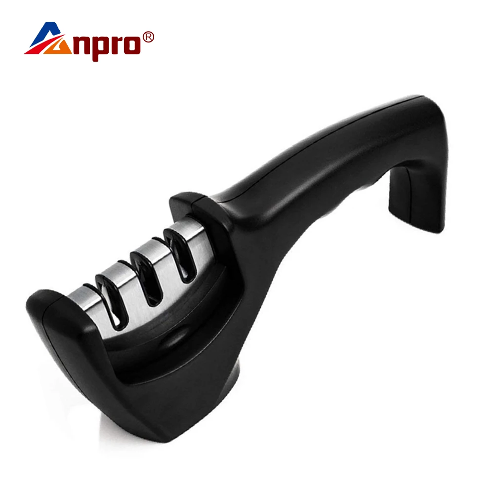 

Anpro 1PC 3 Stages Professional Knife Sharpener Kitchen Sharpening Stone Tungsten Steel and Ceramic Kitchen Knives Accessories