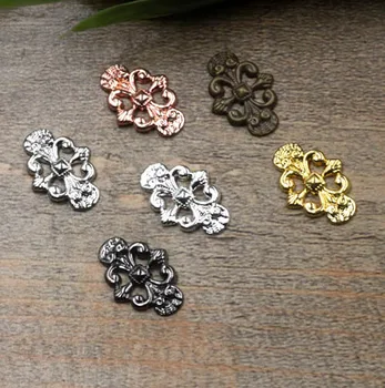 12x17mm Vintage Filigree Flower Connectors Metal Wraps Links European Charms Hair Clasp Bu Yao Accessories DIY Findings
12x17mm Vintage Filigree Flower Connectors Metal Wraps Links European Charms Hair Clasp Bu Yao Accessories DIY Findings