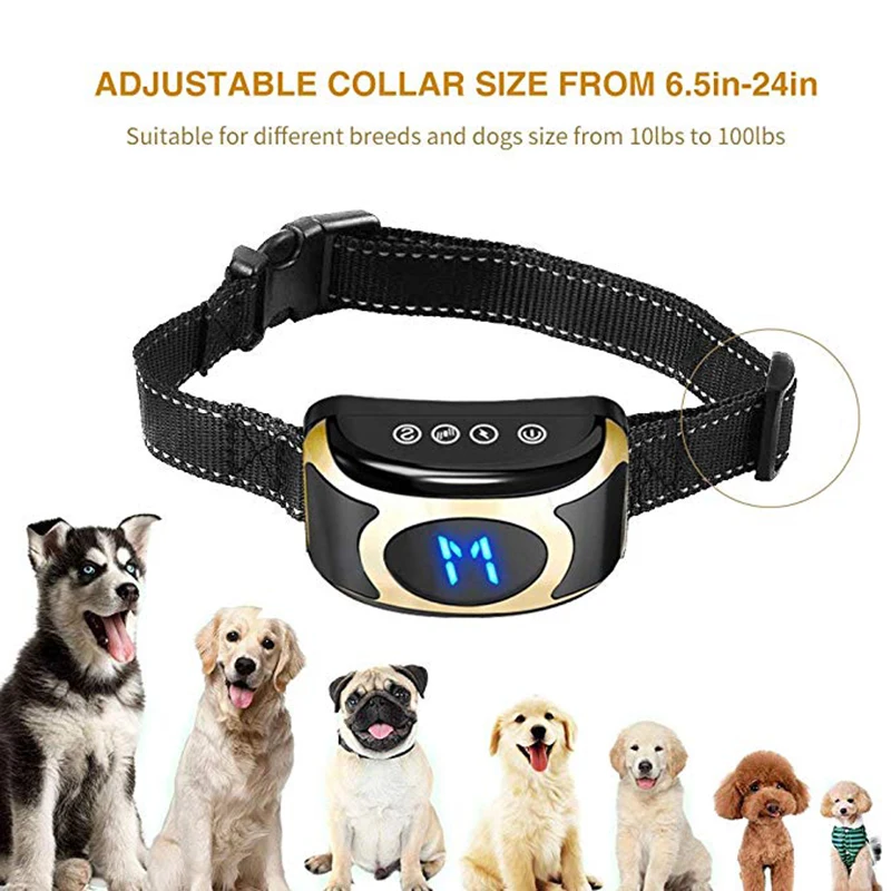 Waterproof Dog Anti Bark Collar Electric Shock Vibration and Sound Stimuli Pet Dog Training Collars for Small Medium Large Dogs
Waterproof Dog Anti Bark Collar Electric Shock Vibration and Sound Stimuli Pet Dog Training Collars for Small Medium Large Dogs