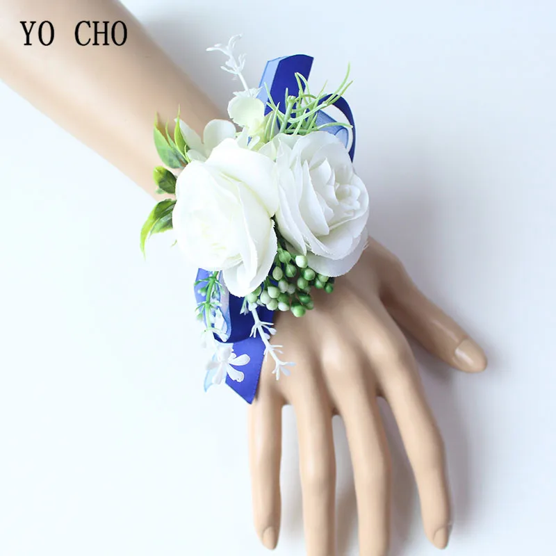 YO CHO Wrist Corsage Wedding Wrist Flowers Bracelet Bridesmaid Blue Groom Boutonniere Corsage White Marriage Wedding Accessories
YO CHO Wrist Corsage Wedding Wrist Flowers Bracelet Bridesmaid Blue Groom Boutonniere Corsage White Marriage Wedding Accessories