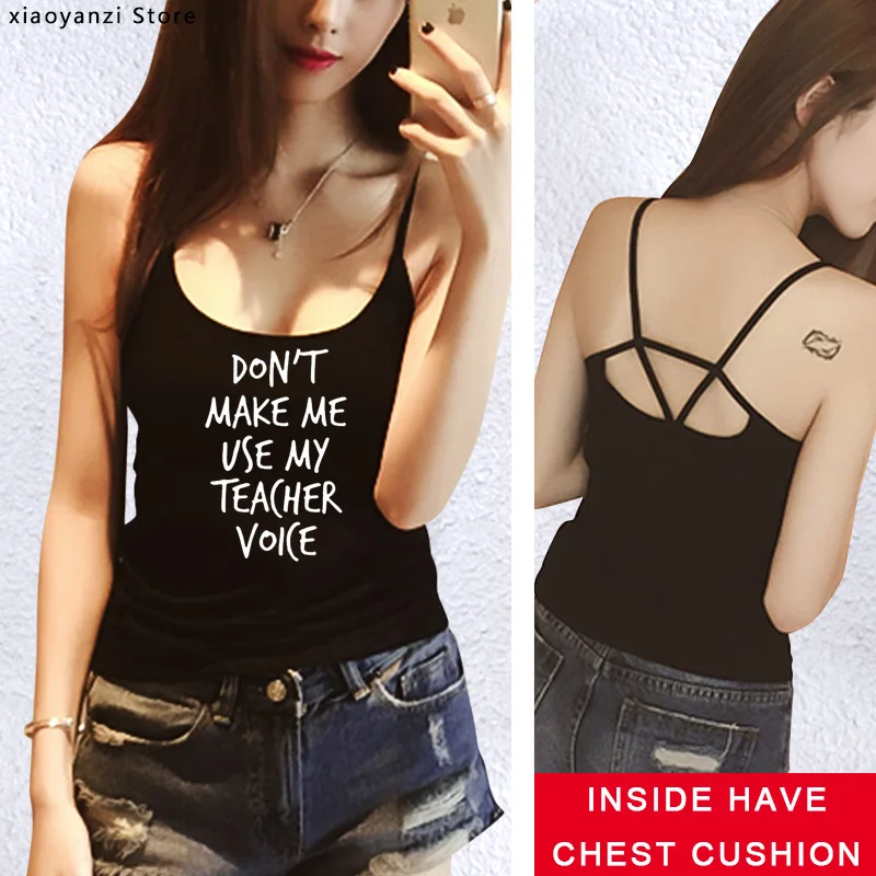 don't make me use my teacher voice Print Women tanks Tshirt tops Funny tank top For Lady Girl Top Tee Hipster thirts euu-498
don't make me use my teacher voice Print Women tanks Tshirt tops Funny tank top For Lady Girl Top Tee Hipster thirts euu-498