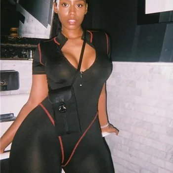 Maoxzon Sexy Slim Rompers Womens Jumpsuits Zipper Contrast Color Short Sleeve Skinny Bodycon Bandage One Piece Pants For Woman
Maoxzon Sexy Slim Rompers Womens Jumpsuits Zipper Contrast Color Short Sleeve Skinny Bodycon Bandage One Piece Pants For Woman