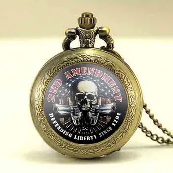 12pcs/lot Vintage 2ND AMENDMENT Theme Pocket Watch Chain Best Commemorate friends Gifts Mens Womens Free Shipping 2017 antique
12pcs/lot Vintage 2ND AMENDMENT Theme Pocket Watch Chain Best Commemorate friends Gifts Mens Womens Free Shipping 2017 antique