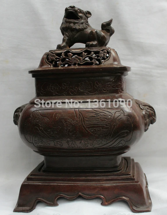 xd 00341 10" Chinese Bronze 3 Parts Dragon Statue Foo Fu Dog Incense Burner Censer Signed
xd 00341 10" Chinese Bronze 3 Parts Dragon Statue Foo Fu Dog Incense Burner Censer Signed