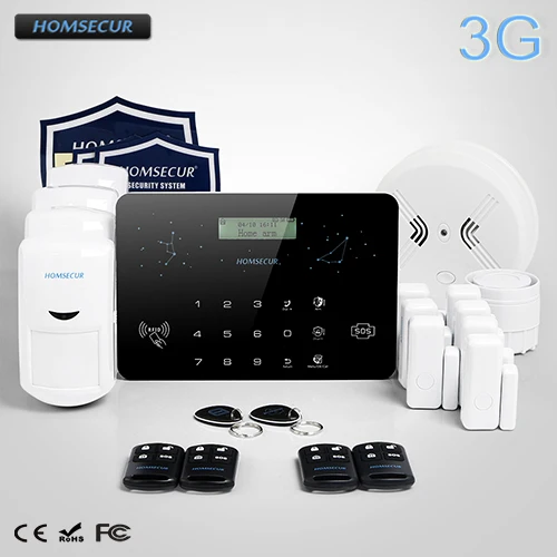 

HOMSECUR Wireless 3G/2G RFID Burglar Intruder Pet-Immune/Friendly Alarm System LC03-3G