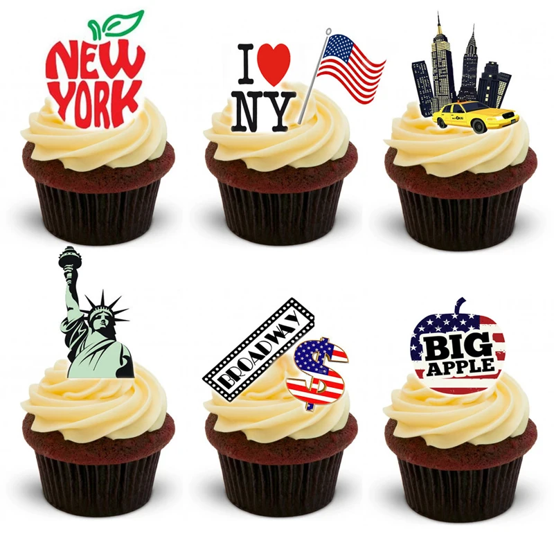NY New York City Edible paper Pre-Cut Wafer Cupcake Toppers,Cartoon Cake idea decoration cupcake decorating tools
NY New York City Edible paper Pre-Cut Wafer Cupcake Toppers,Cartoon Cake idea decoration cupcake decorating tools
