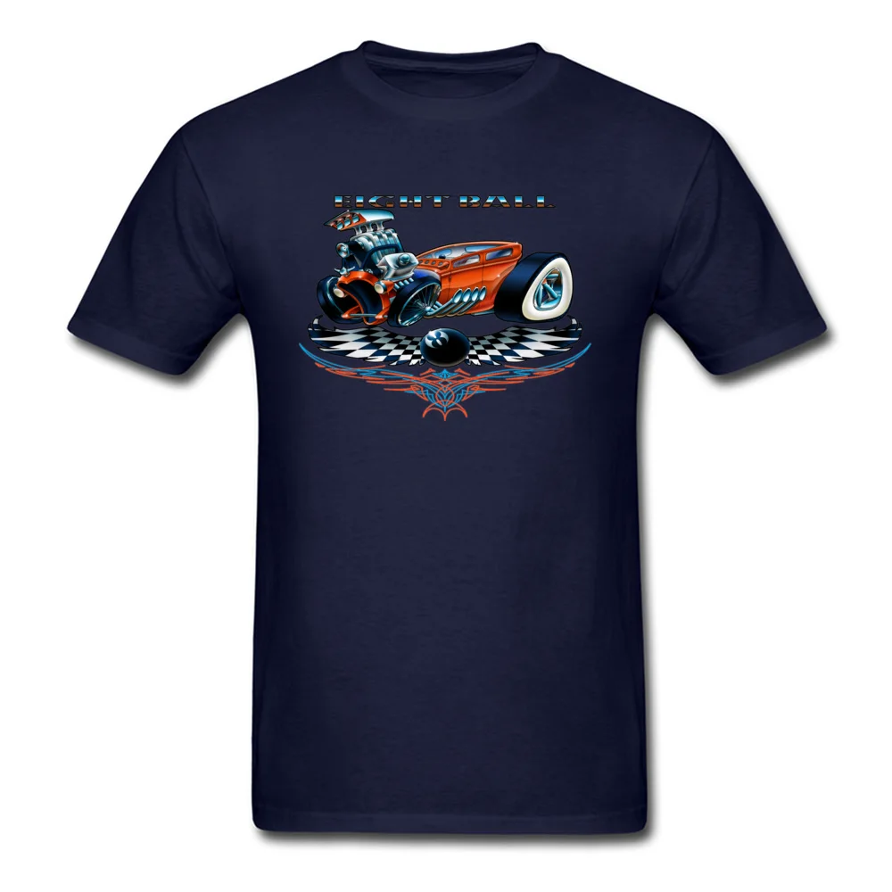 8 Ball Hot Rod Rife Personalized Tops Shirt Crewneck Summer Fall 100% Cotton Short Sleeve T-shirts for Men Design Tee-Shirts 8 Ball Hot Rod navy