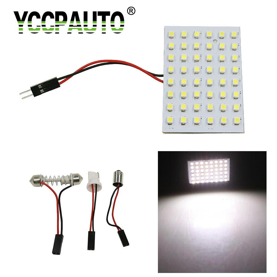 YCCPAUTO 1Set Featoon LED Panel Reading light 48 SMD White 6500K T10 BA9S Festoon Auto Dome Trunk Lamp w5w c5w t4w bulbs dc12v
YCCPAUTO 1Set Featoon LED Panel Reading light 48 SMD White 6500K T10 BA9S Festoon Auto Dome Trunk Lamp w5w c5w t4w bulbs dc12v