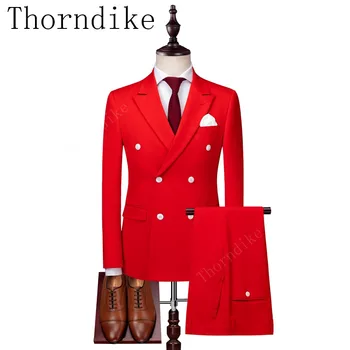 Thorndike Brand Men's Peak Lapel White Red 3 Pieces Jacket Pants Suit Slim Evening Party Stage Show Performance Men Prom Suits
Thorndike Brand Men's Peak Lapel White Red 3 Pieces Jacket Pants Suit Slim Evening Party Stage Show Performance Men Prom Suits