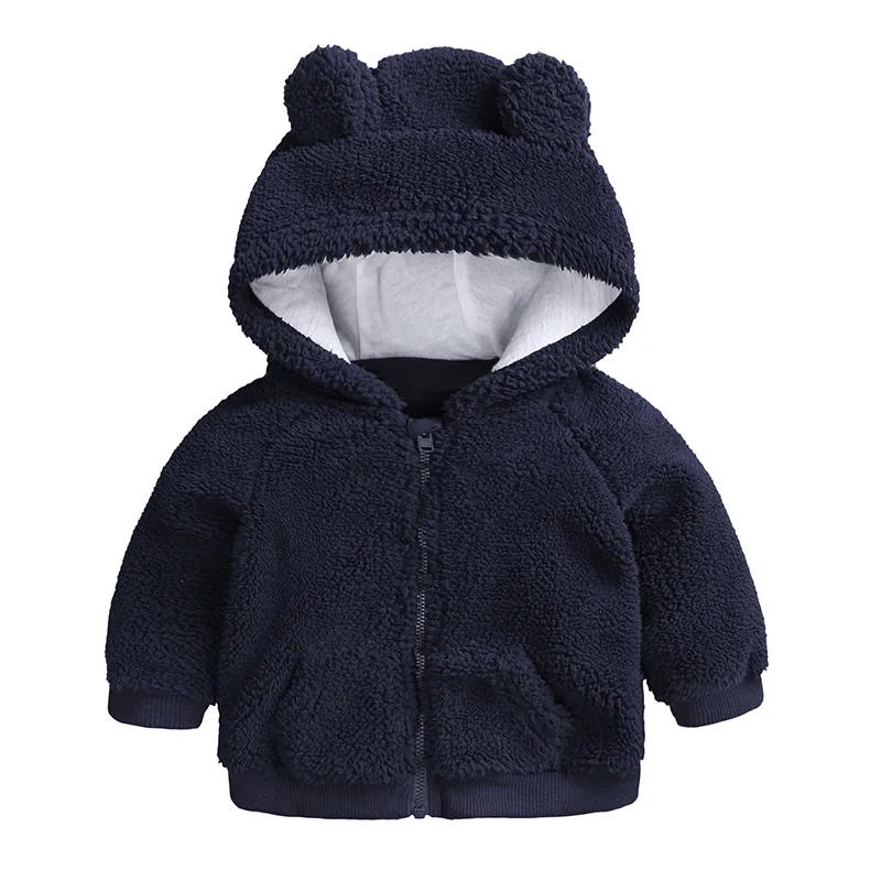 Fashion Costumes For Baby Girls Cute Coats Boys Hoodies Winter Cashmere Jackets Wool Hooded Clothes Criancas Jaqueta | Детская одежда и