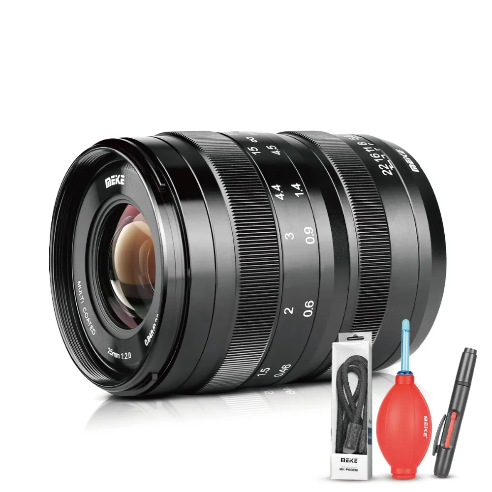 Meike 25mm f/2.0 Low Distortion Manual Focus Lens for Sony a6000 a6300 a6500 a5000 NEX3/5/6/7 APS-C Frame Mirrorless Cameras
Meike 25mm f/2.0 Low Distortion Manual Focus Lens for Sony a6000 a6300 a6500 a5000 NEX3/5/6/7 APS-C Frame Mirrorless Cameras