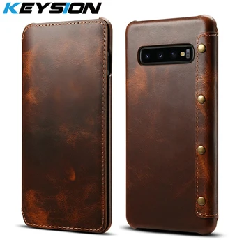 KEYSION Real Leather Case for Samsung Galaxy S10 Plus S10e S9 Coque Luxury Retro Flip Cases Cover for Samsung S10 Plus S10+ S9+
KEYSION Real Leather Case for Samsung Galaxy S10 Plus S10e S9 Coque Luxury Retro Flip Cases Cover for Samsung S10 Plus S10+ S9+
