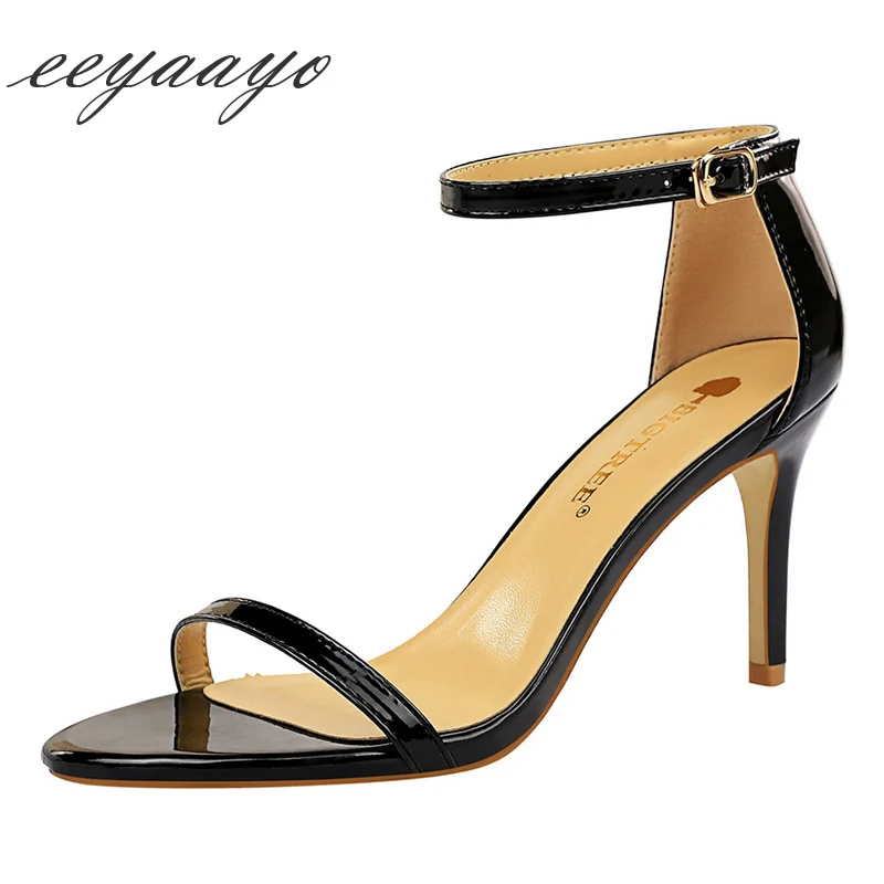 2019 New Summer Women Ankle Strap Sandals High Thin Heel Buckle Solid Fashion Sexy Ladies Women Shoes Black Female High Heel
2019 New Summer Women Ankle Strap Sandals High Thin Heel Buckle Solid Fashion Sexy Ladies Women Shoes Black Female High Heel