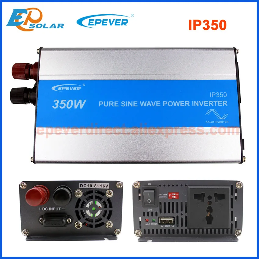 

EPever 350W Pure Sine Wave Inverter 12V/24V Input 110V 120V 220V 230VAC Output 50HZ 60HZ High Efficiency Converter IPower IP350W