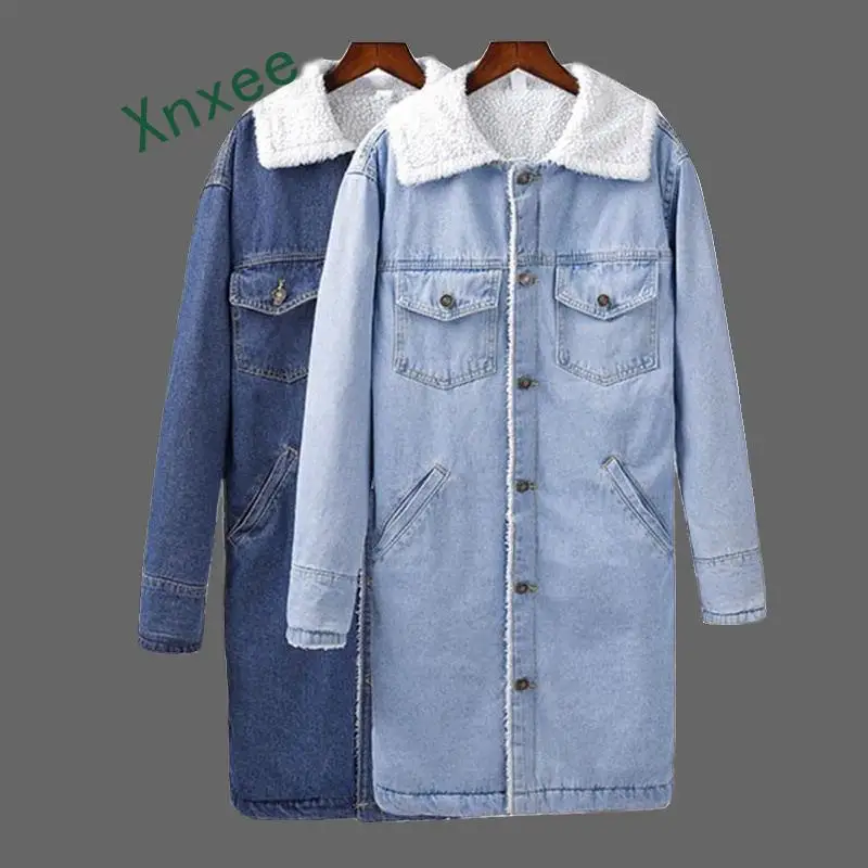 Xnxee 2019 Spring Autumn winter Women denim Wool Coat New Fashion Long Woolen Coat Loose Type Female Winter Wool Jackets Female
Xnxee 2019 Spring Autumn winter Women denim Wool Coat New Fashion Long Woolen Coat Loose Type Female Winter Wool Jackets Female