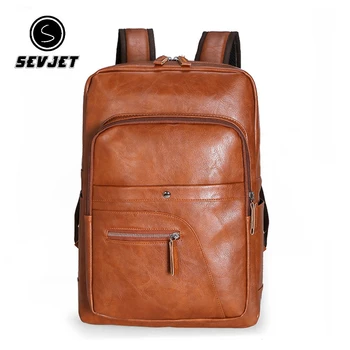 Quality Men Backpack Vintage PU Leather Travel Shoulder Bags Large Capacity Male School Bags Mochila Mujer Laptop Backpack CJ950
Quality Men Backpack Vintage PU Leather Travel Shoulder Bags Large Capacity Male School Bags Mochila Mujer Laptop Backpack CJ950