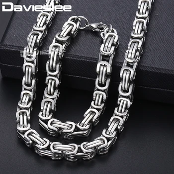 Mens Jewelry Sets Stainless Steel Silver Color Byzantine Box Chain Necklace Bracelet Jewelry Set for Men 8mm 2019 LKS172
Mens Jewelry Sets Stainless Steel Silver Color Byzantine Box Chain Necklace Bracelet Jewelry Set for Men 8mm 2019 LKS172