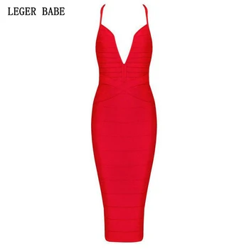 Leger Babe Bandage Party Dress Fashion Women Outfit Cocktail Halter Deep V Neck Bodycon Knee Length Sexy Dress 2019 New Arrvial
Leger Babe Bandage Party Dress Fashion Women Outfit Cocktail Halter Deep V Neck Bodycon Knee Length Sexy Dress 2019 New Arrvial