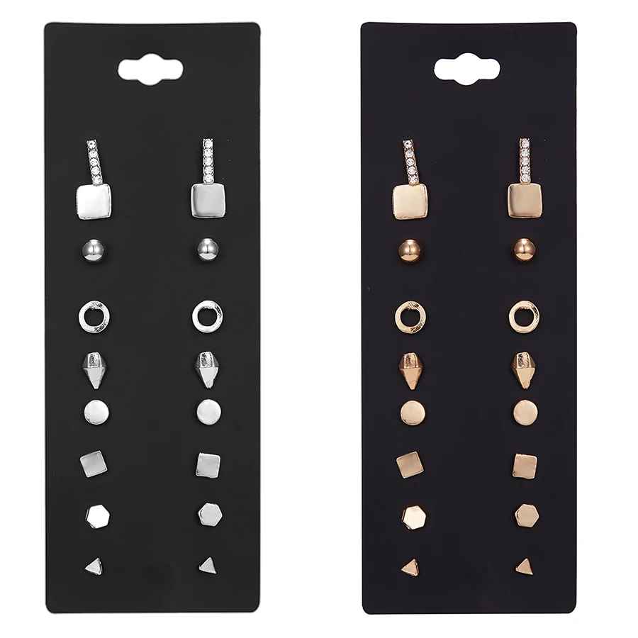 Rinhoo Fashion Women's Jewelry Gorgeous 9 Pairs of Earrings Gold and Silver Two-color Suit Party Geometric Earrings Wholesale
Rinhoo Fashion Women's Jewelry Gorgeous 9 Pairs of Earrings Gold and Silver Two-color Suit Party Geometric Earrings Wholesale