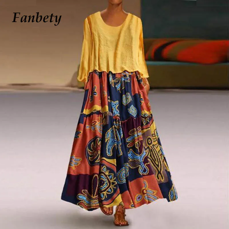 Fanbety Women Two Pieces Pockets Retro Maxi Linen Dress Elegant Casual Summer Vintage dresses Printing O-Neck dress Sukienka 5XL
Fanbety Women Two Pieces Pockets Retro Maxi Linen Dress Elegant Casual Summer Vintage dresses Printing O-Neck dress Sukienka 5XL