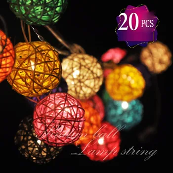 2M LED 110/220V Blue White 20 pcs Rattan Ball String Fairy Lights For Christmas Wedding decoration Party plug in or dry battery
2M LED 110/220V Blue White 20 pcs Rattan Ball String Fairy Lights For Christmas Wedding decoration Party plug in or dry battery