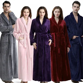 Winter Thick Warm Female Coral Fleece Kimono Robe Lovers Couple Nightgown Bath Gown Sleepwear Large Long Nightwear
Winter Thick Warm Female Coral Fleece Kimono Robe Lovers Couple Nightgown Bath Gown Sleepwear Large Long Nightwear