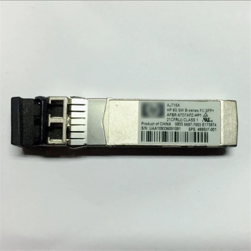 AFBR-57D7APZ-HP1 AJ716A 850NM 0.15KM SFP multi mode 8G SW B-SERIES FC SFP+ 5697-7803 E173874 SPS 468507-001 
AFBR-57D7APZ-HP1 AJ716A 850NM 0.15KM SFP multi mode 8G SW B-SERIES FC SFP+ 5697-7803 E173874 SPS 468507-001