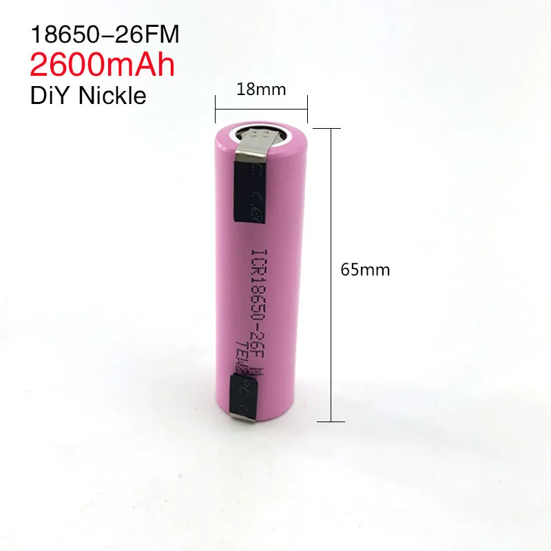 2019 New 18650 battery single pack ICR18650-26FM 2600mAh 3.7V li-ion rechargeable with nickel piece for laptop very cheap
2019 New 18650 battery single pack ICR18650-26FM 2600mAh 3.7V li-ion rechargeable with nickel piece for laptop very cheap