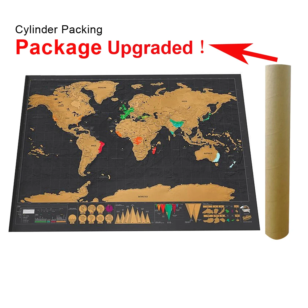 Deluxe Erase Black World Map Scratch off World Map Personalized Travel Scratch for Map Room Home Decoration Wall Stickers
Deluxe Erase Black World Map Scratch off World Map Personalized Travel Scratch for Map Room Home Decoration Wall Stickers