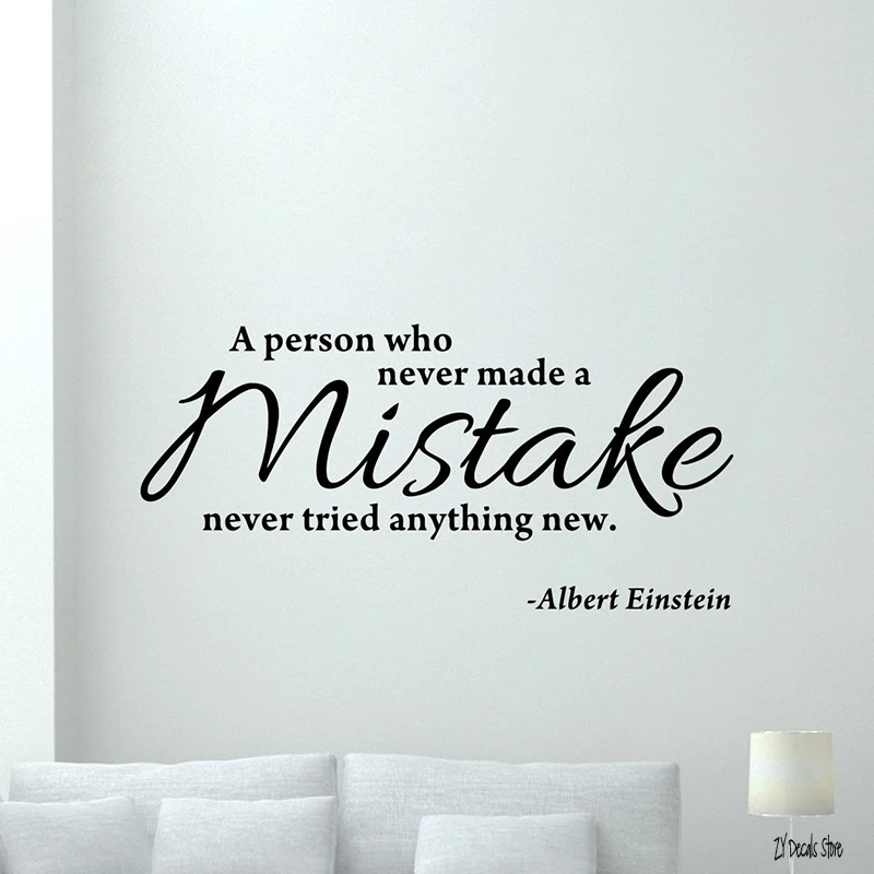 Einstein Quote Wall Decal Mistake Lettering Vinyl Sticker Art Decor Poster Inspiring Words Wall Sticker For Classroom L579
Einstein Quote Wall Decal Mistake Lettering Vinyl Sticker Art Decor Poster Inspiring Words Wall Sticker For Classroom L579