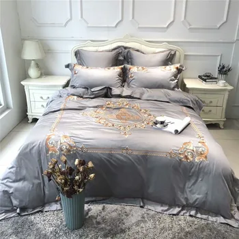 New Egypt cotton Embroidery luxury Bedding sets grey purple queen/king size adults bed sheet set duvet cover pillowcases 4/6 38
New Egypt cotton Embroidery luxury Bedding sets grey purple queen/king size adults bed sheet set duvet cover pillowcases 4/6 38