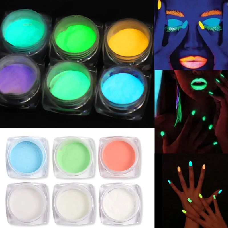 Neon Colors Bright Nail Polish Powder Glow In The Dark Dust Luminous Pigment Noctilucent Fluorescent Nail Art Glitter Powder
Neon Colors Bright Nail Polish Powder Glow In The Dark Dust Luminous Pigment Noctilucent Fluorescent Nail Art Glitter Powder