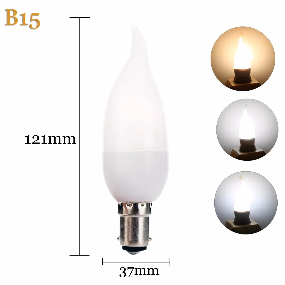 3W LED Bulb Lamp E12 E26 E27 E14 B22 B15 Flame Chandelier Candle Light 2835 SMD AC 220V 110V Led Corn Lights Home Decor 3W LED Bulb Lamp E12 E26 E27 E14 B22 B15 Flame Chandelier Candle Light 2835 SMD AC 220V 110V Led Corn Lights Home Decor