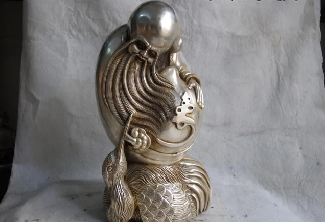 song voge gem S0554 China White Copper Silver Red-crowned crane blessing longevity God Buddha Statue
song voge gem S0554 China White Copper Silver Red-crowned crane blessing longevity God Buddha Statue